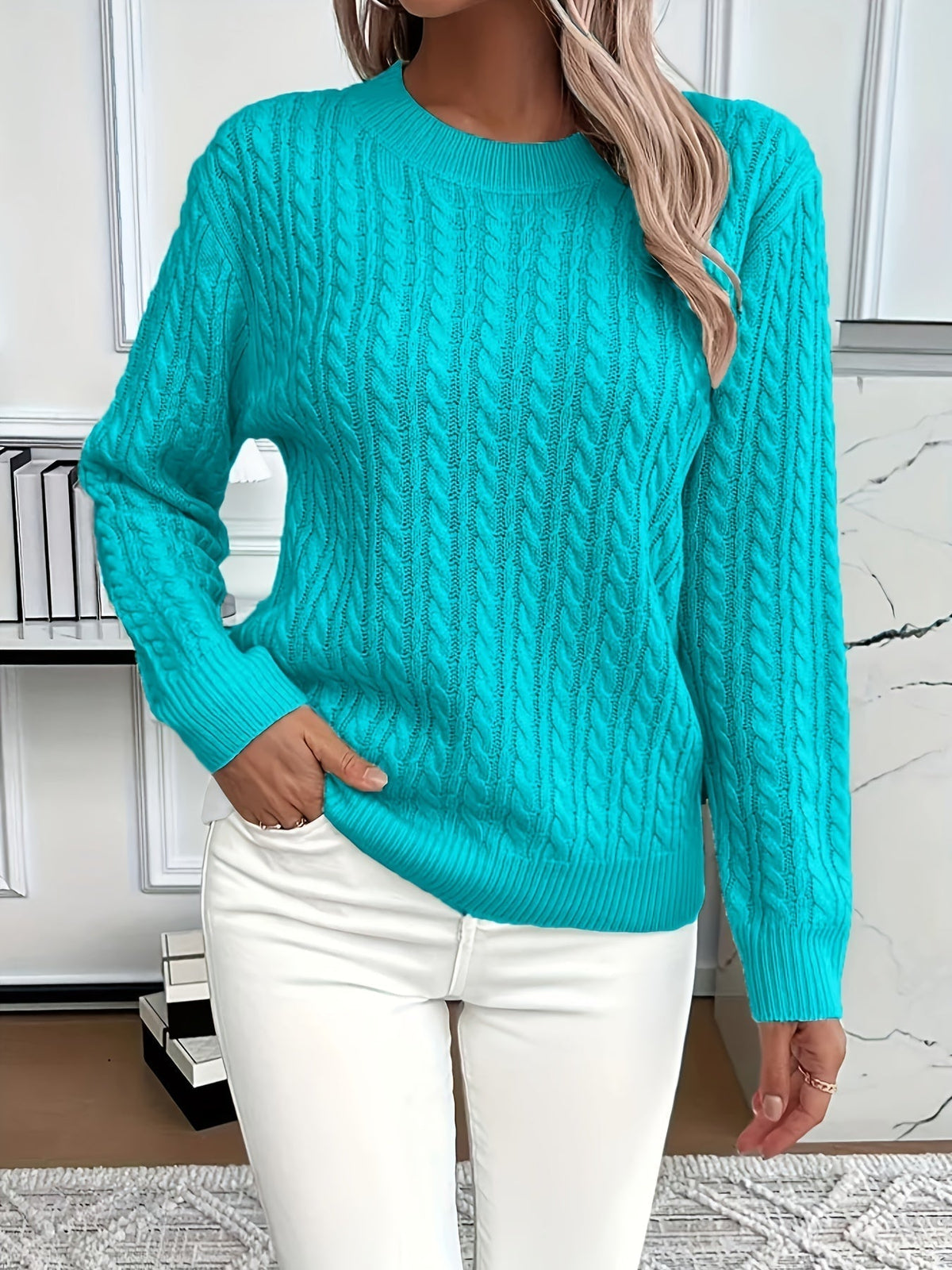 Cassia - Classic Cable Knit Jumper