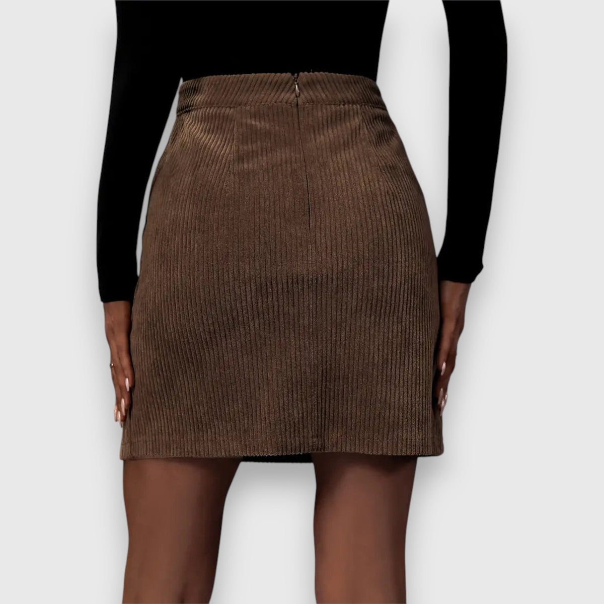 Gilda - Ribbed Cord Textured Skirt