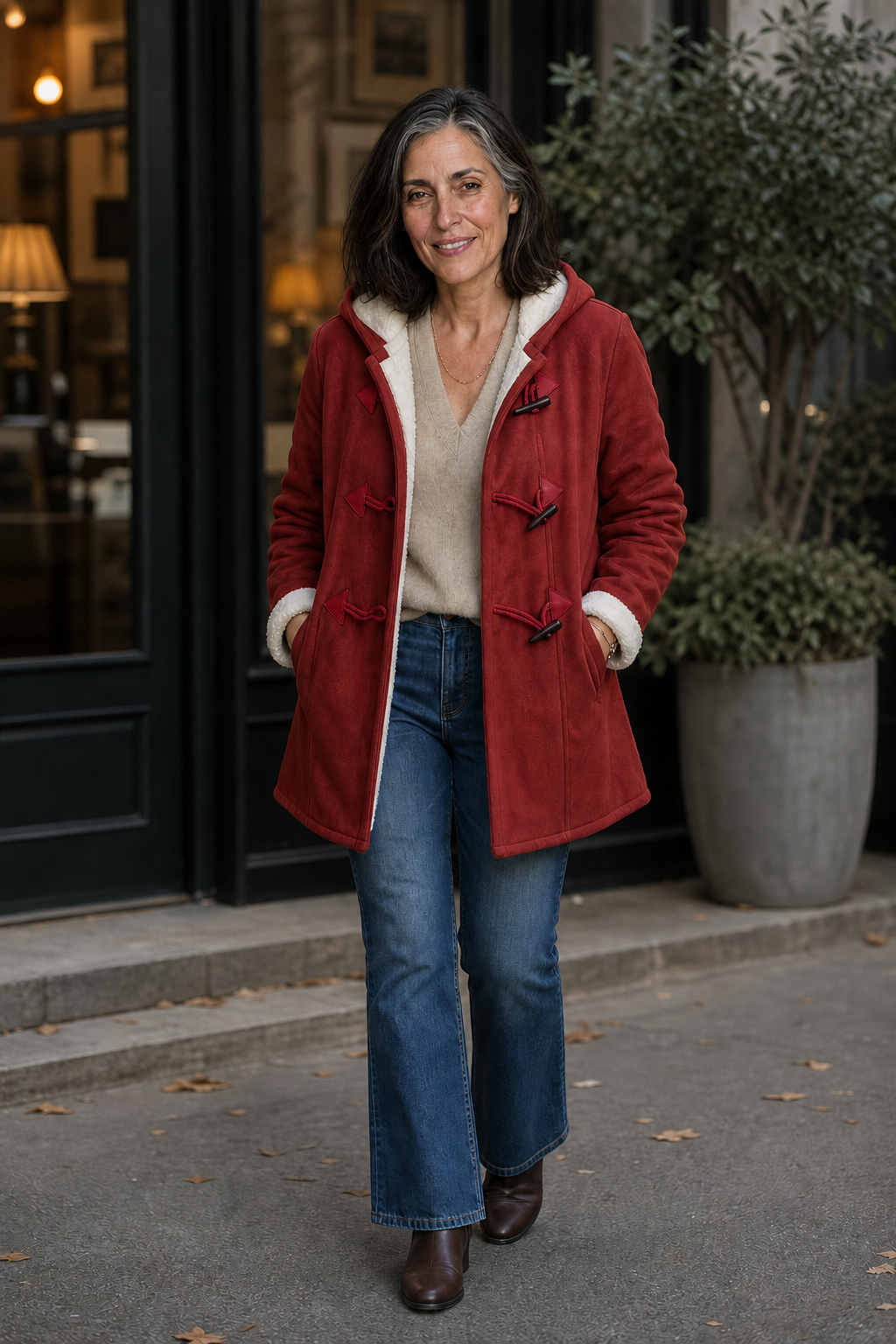 Beatrice - Hooded Coat with Plush Lining