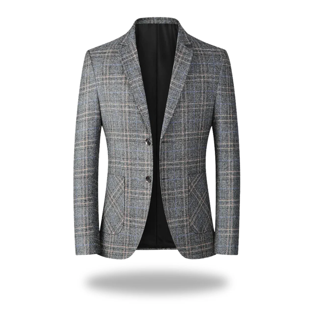 Men's tailored jacket with notch lapels - grey