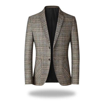 Men's tailored jacket with notch lapels - khaki