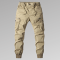 Lucas | Cotton Cargo Pants with Drawcord Hem