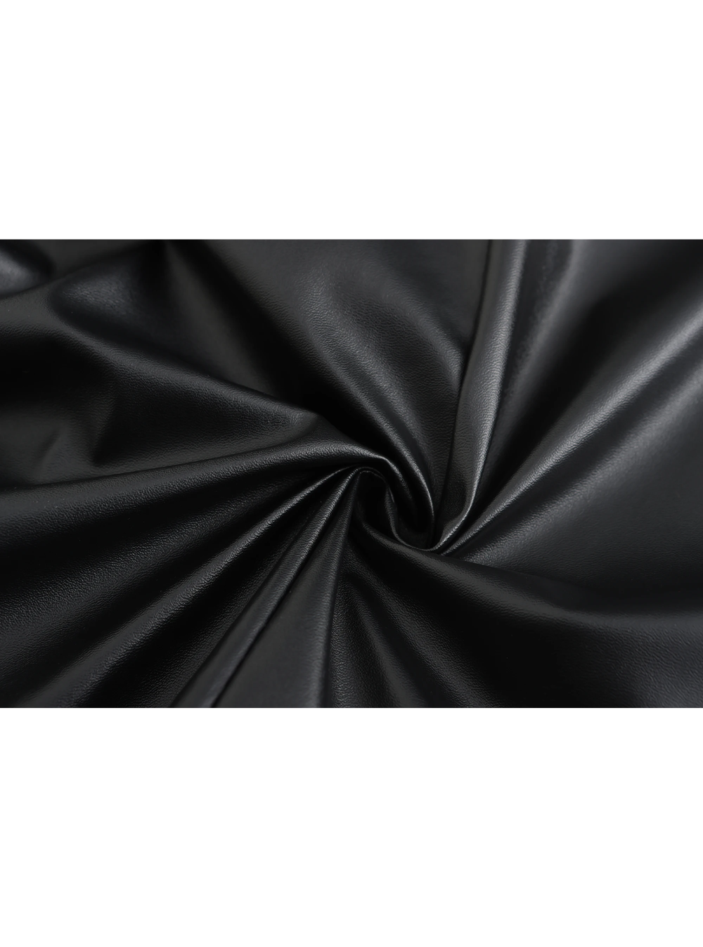 Long leather coat for men with notch lapel