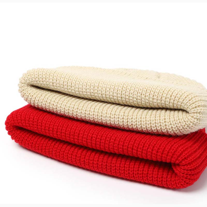 Knit retro beanie hat for women in winter