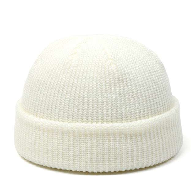 Knit retro beanie hat for women in winter