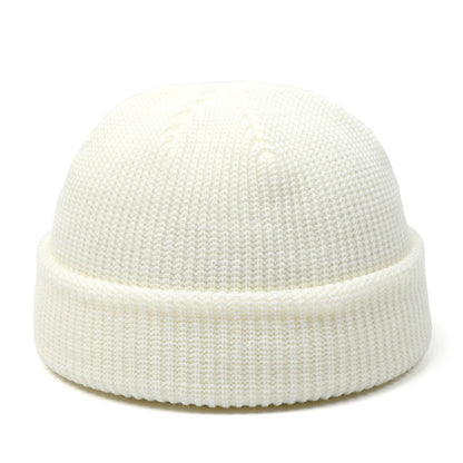 Knit retro beanie hat for women in winter
