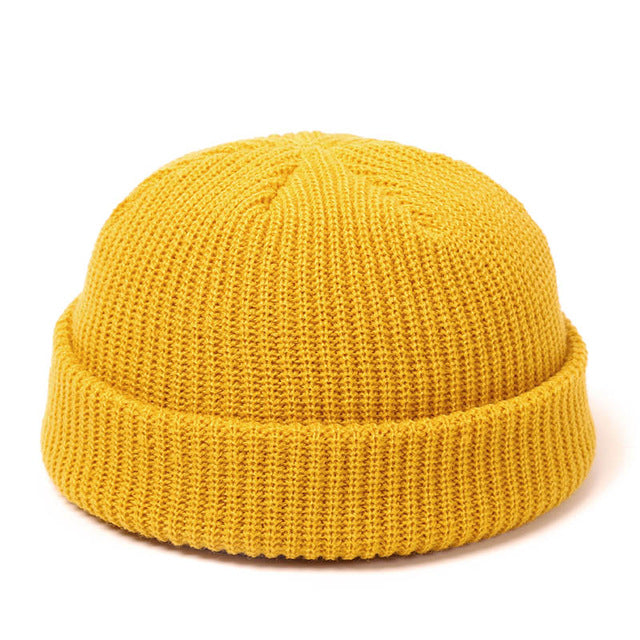 Knit retro beanie hat for women in winter