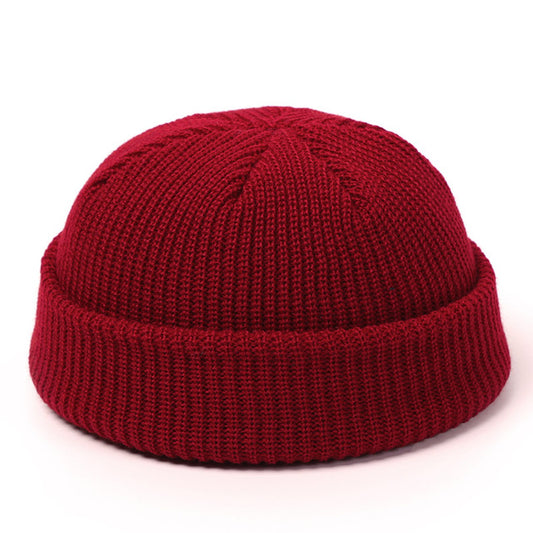 Knit retro beanie hat for women in winter