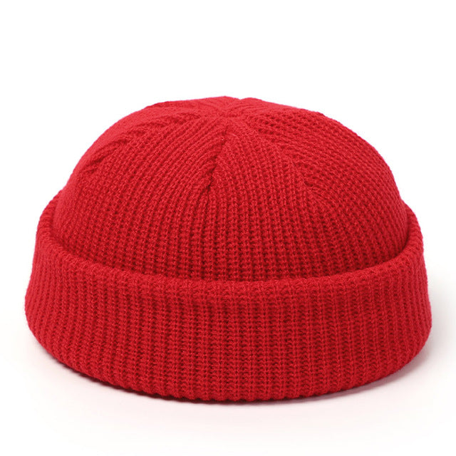 Knit retro beanie hat for women in winter