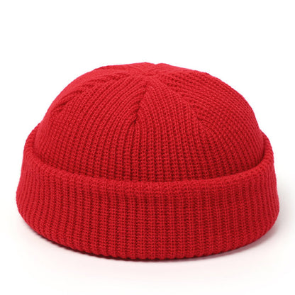 Knit retro beanie hat for women in winter