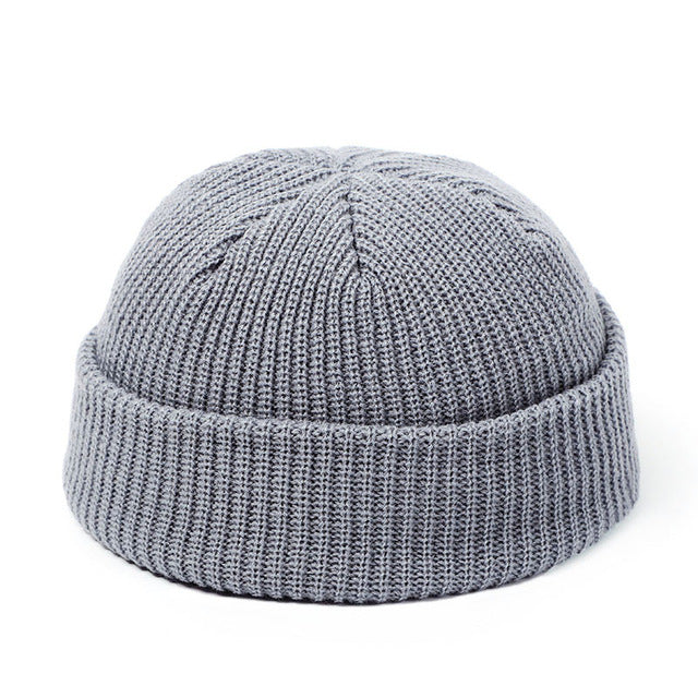 Knit retro beanie hat for women in winter