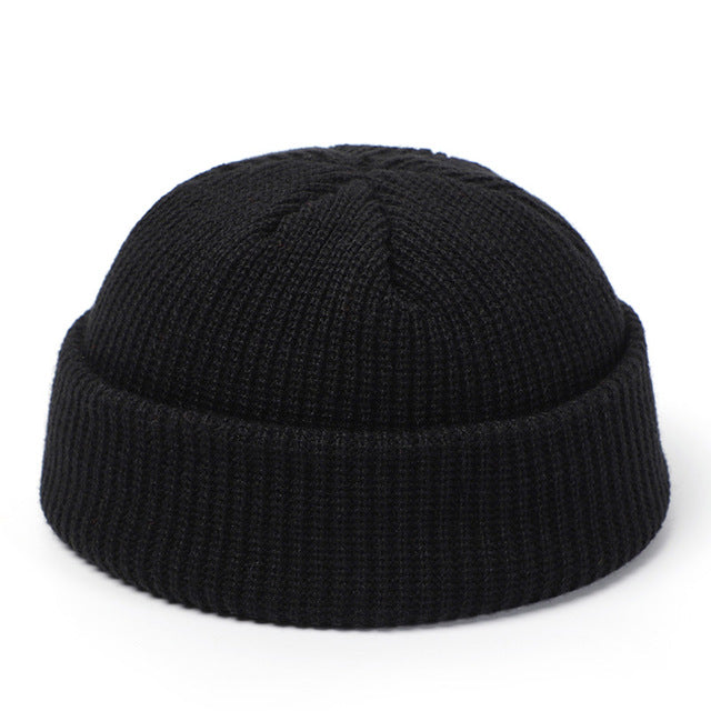 Knit retro beanie hat for women in winter