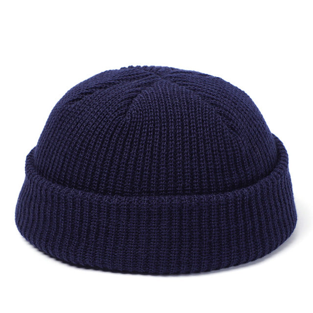 Knit retro beanie hat for women in winter