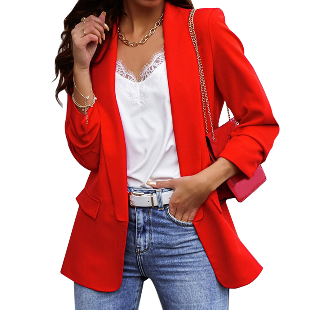 Women's loose blazer jacket with oversized fit