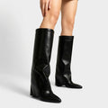 Marceline | Leather-Look Orthopedic Knee Boots