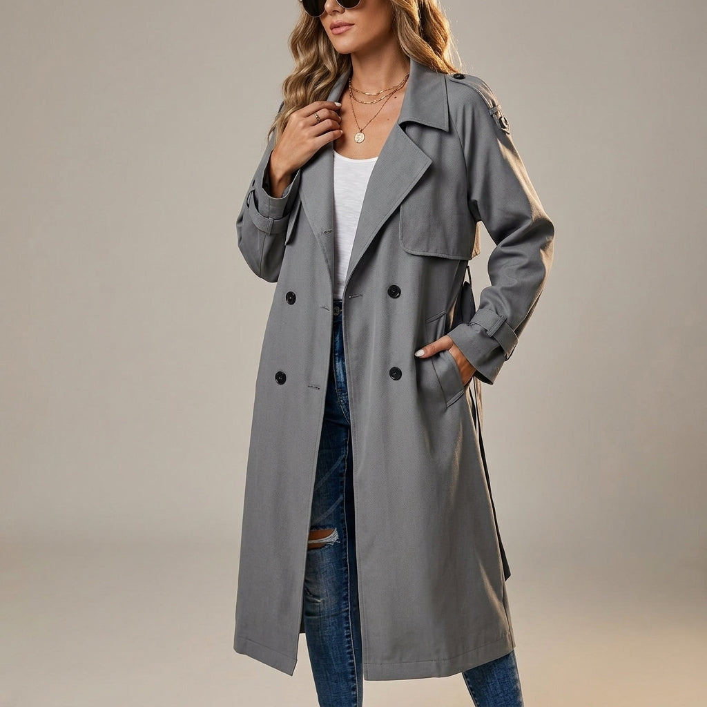 Constance - Double-Breasted Belted Trench Coat 4