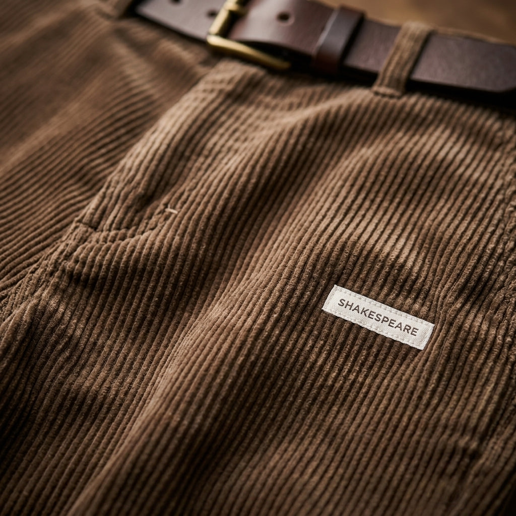 Men's regular fit corduroy trousers