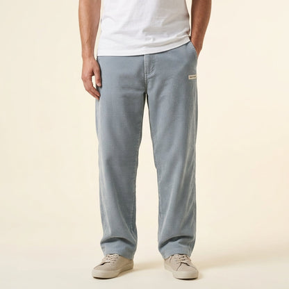 Men's regular fit corduroy trousers - blue