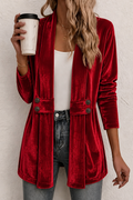 Imogen | Double-Breasted Plush-Surface Cardigan