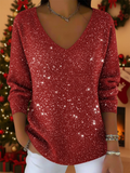 Adele | Festive V-Neck Jumper in Eight Colours