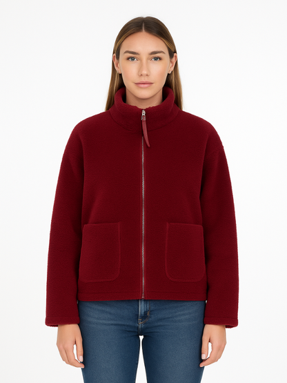 Maryse - Cocoon-Cut Plush Texture Jacket