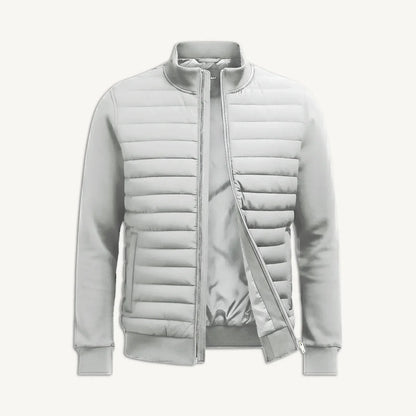 Quilted bomber jacket for men