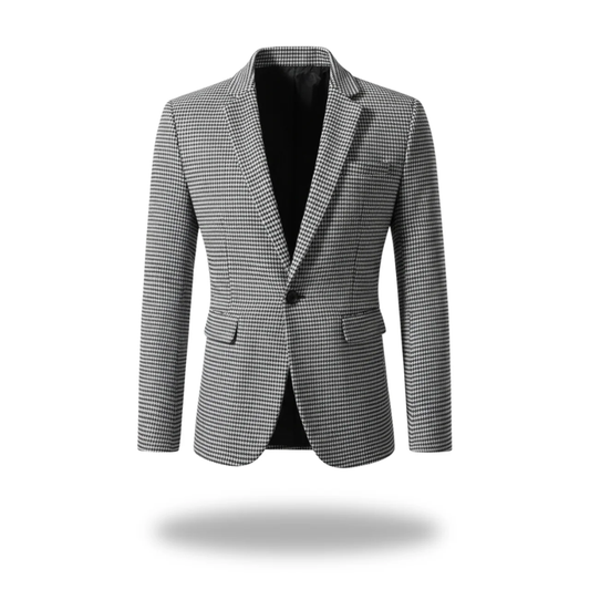 Men's structured blazer with notch lapels - light grey