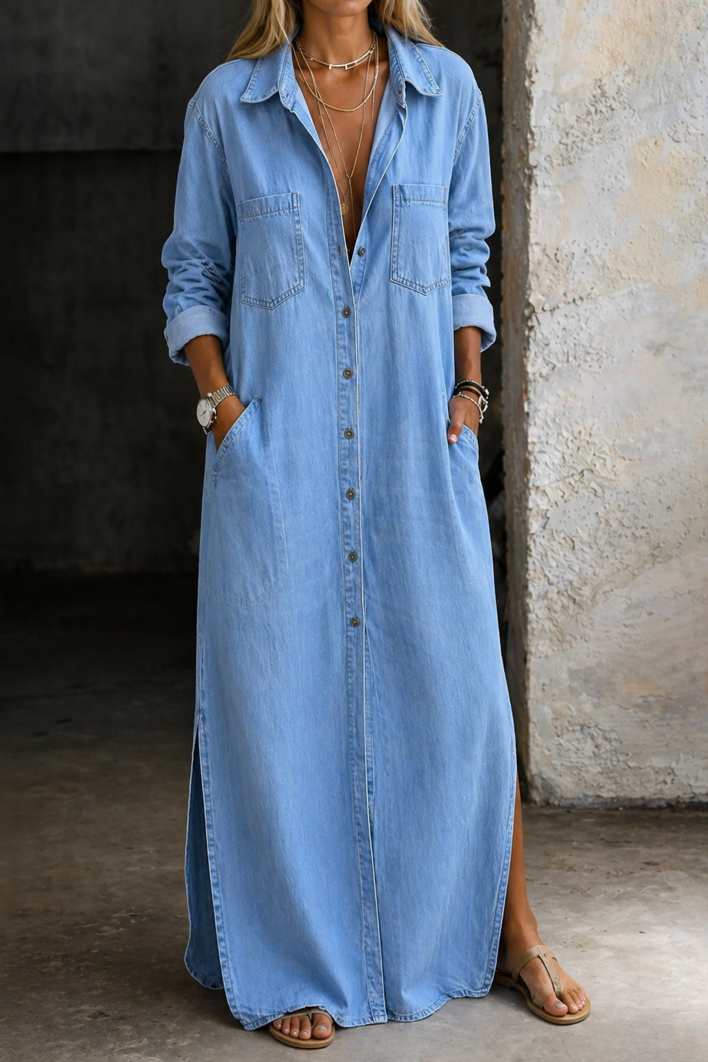long button down dress Delana 00's Dress Color:Red (Photo) Made of soft and ✨ A STUNNING DEBUT