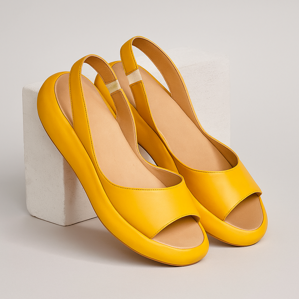 Women's slingback orthopedic sandals with padded strap
