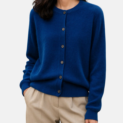 Hilaria - Clean-Line Button-Up Sweater