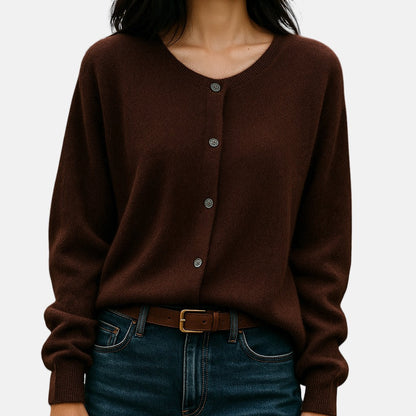Hilaria - Clean-Line Button-Up Sweater
