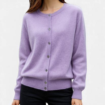 Hilaria - Clean-Line Button-Up Sweater