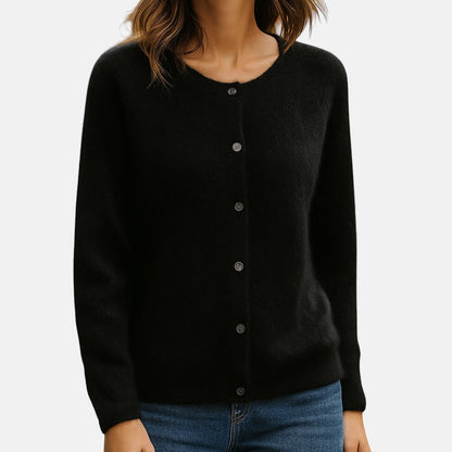 Hilaria - Clean-Line Button-Up Sweater