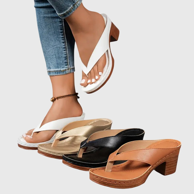 Women's orthopedic sandals with cushioned footbed