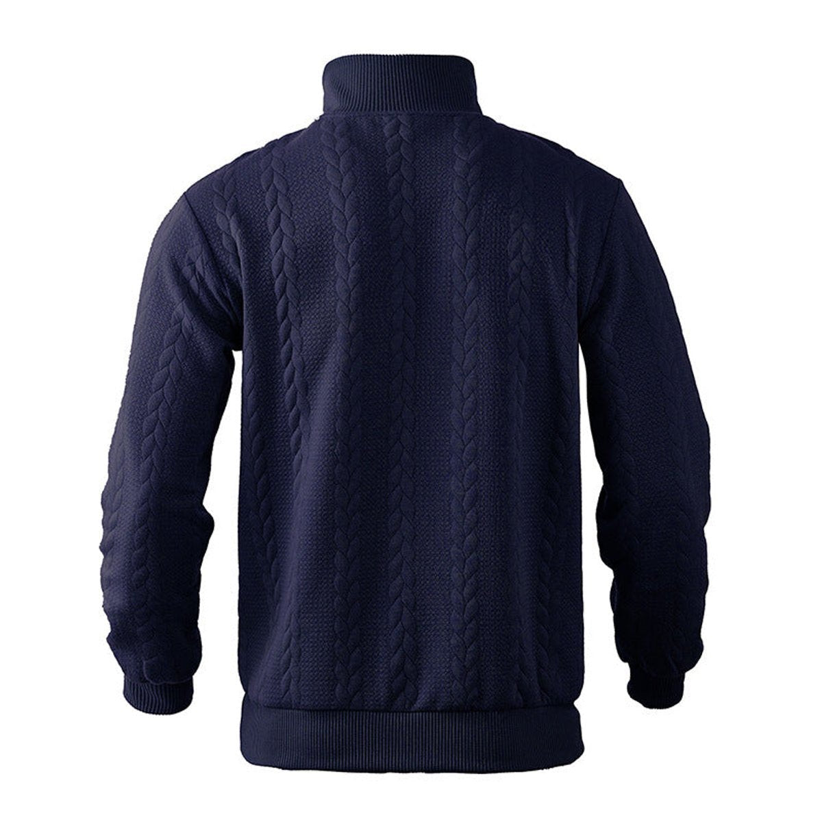 Cable knit quarter-zip sweater for men