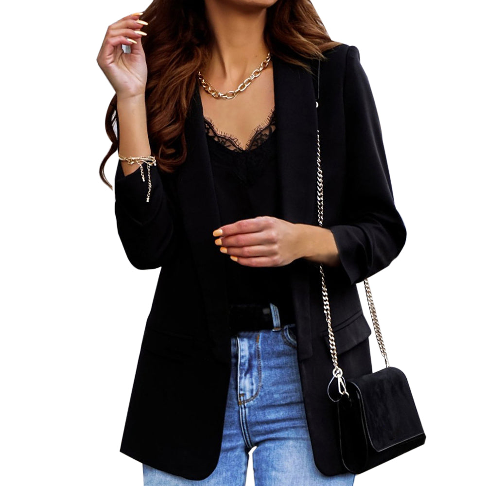 Women's loose blazer jacket with oversized fit