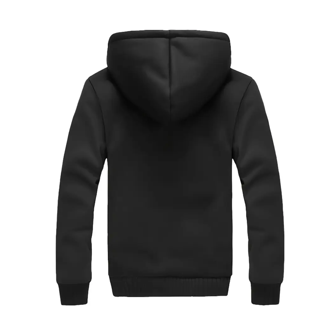 Fleece hooded jacket for men