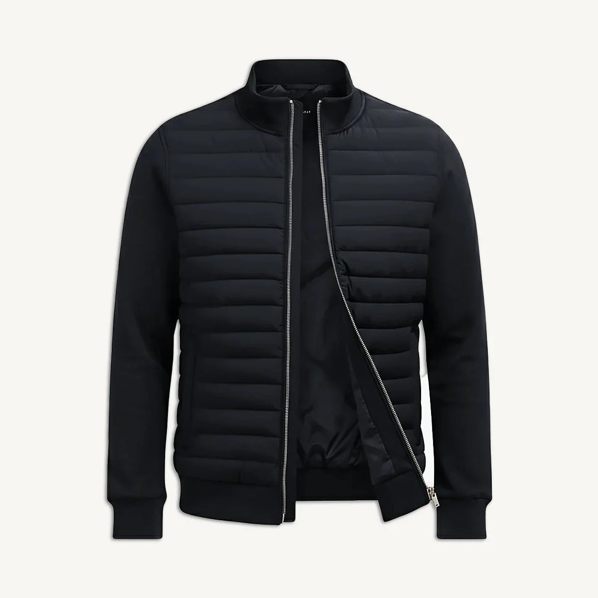 Quilted bomber jacket for men