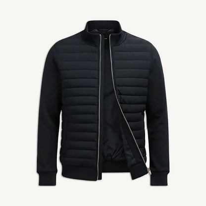 Quilted bomber jacket for men
