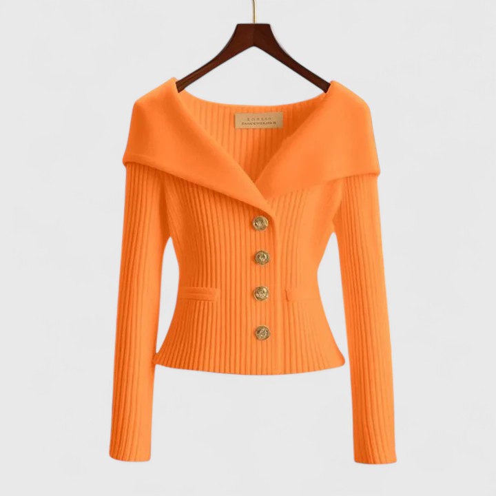 Lallie - Longline Ribbed Knit Cardigan