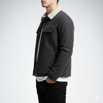 Men's corduroy jacket with fleece lining