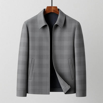 Men's checked tailored blazer with notch lapel
