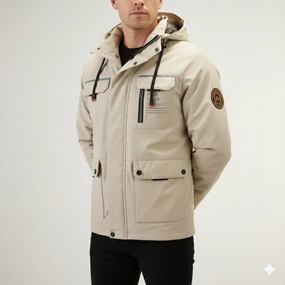 Winter coat for men with weather-resistant finish