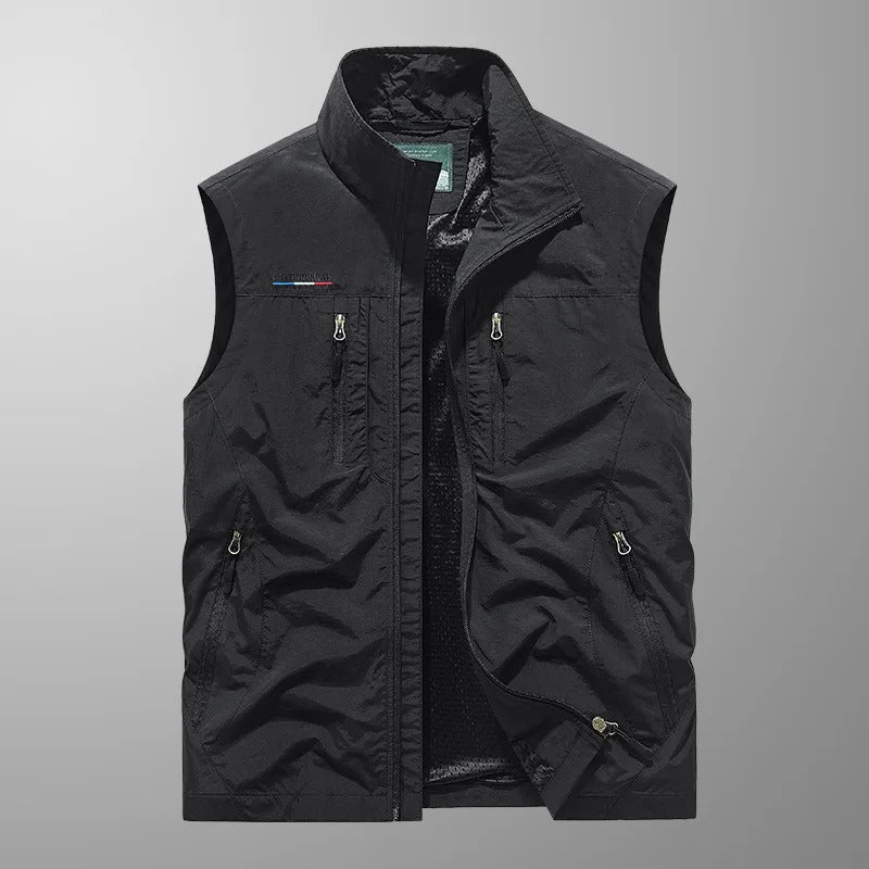 Ronan - Zip Gilet with Stand Collar
