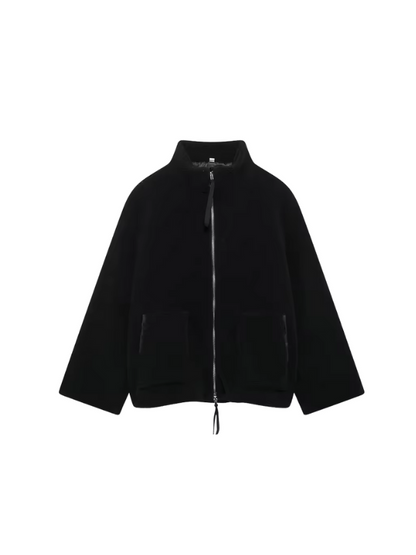 Maryse - Cocoon-Cut Plush Texture Jacket