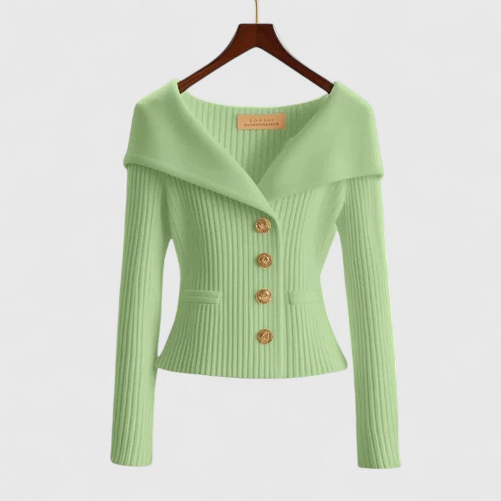 Lallie - Longline Ribbed Knit Cardigan