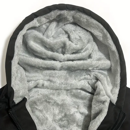 Fleece hooded jacket for men