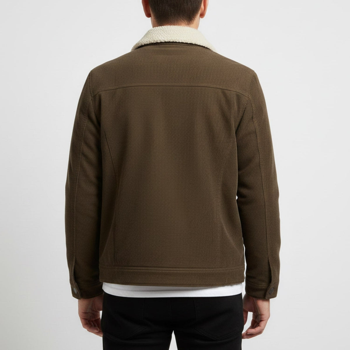 Men's corduroy jacket with fleece lining