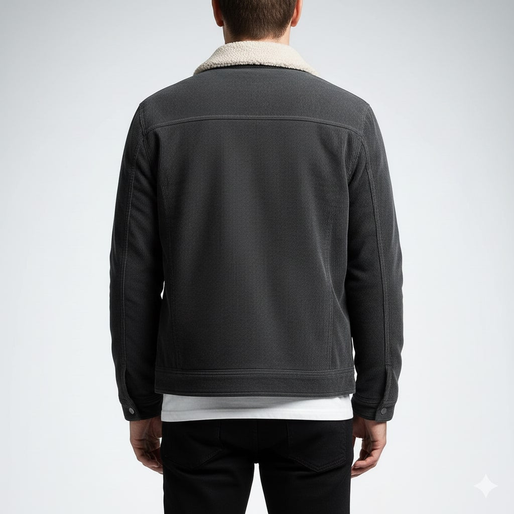 Men's corduroy jacket with fleece lining