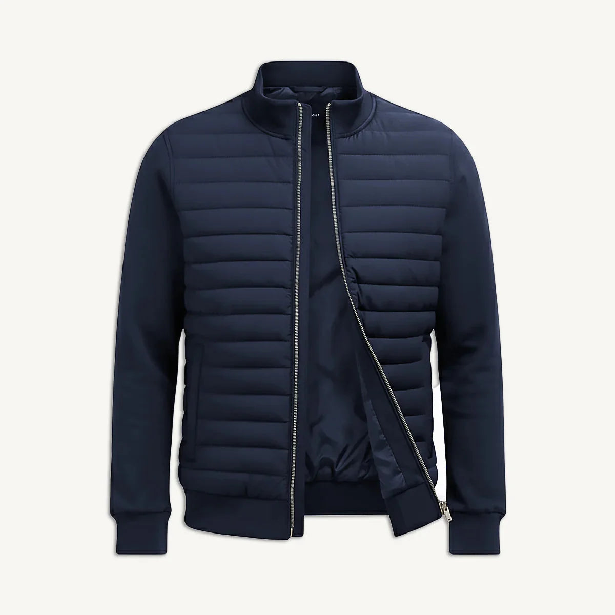 Quilted bomber jacket for men